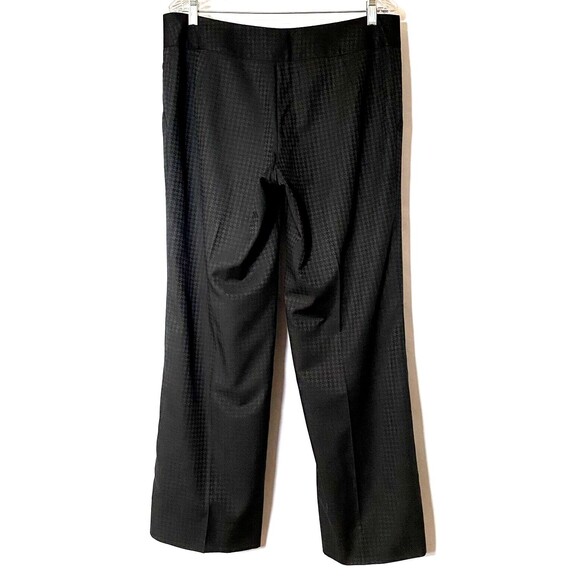 Zanella Houndstooth Libby Trousers Pants Womens 10 Dark Gray Wool Made in Italy - Picture 5 of 14